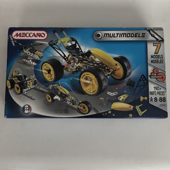 Meccano *New & Sealed* 7 Multi Model Set Bike 190 Parts. Model 4550 - Picture 1 of 5